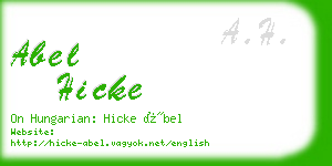 abel hicke business card